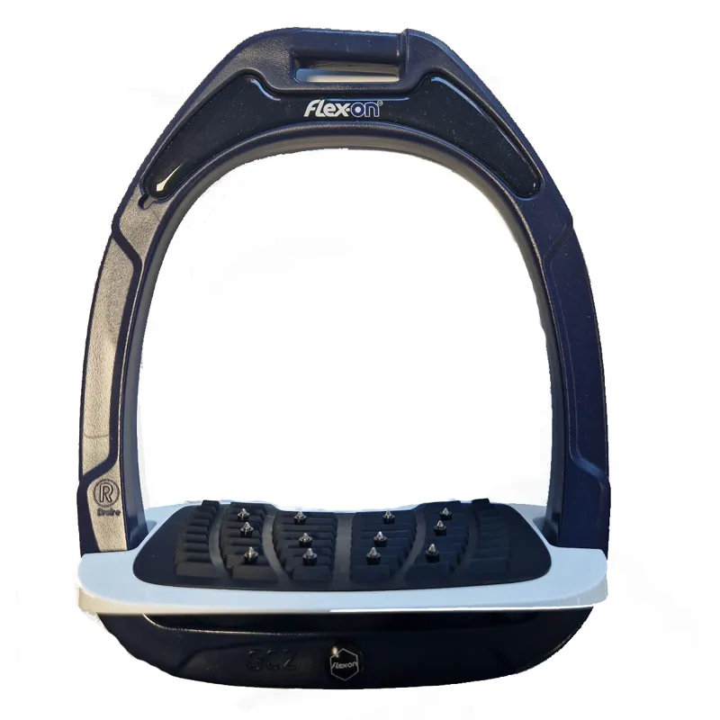 Flex-On Green Composite Stirrups - Inclined Ultra Grip - Navy/White/Navy